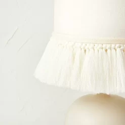 Small Table Lamp With Fringe Shade Off-White (Includes LED Light Bulb) - Opalhouse™ Designed With Jungalow™ -Opalhouse GUEST 7079ad87 cd05 4cd7 9819 853a3f7ddc63