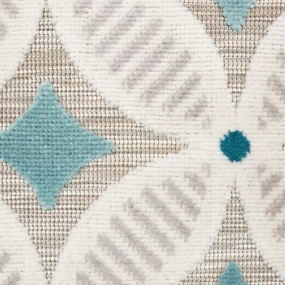 5' X 7' Quatrefoil Outdoor Rug Aqua - Opalhouse™ 2 5' X 7' Quatrefoil Outdoor Rug Aqua - Opalhouse™ - Image 2