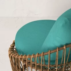 Topanga Club Chair With Ottoman - Blue/Brown - Opalhouse™ Designed With Jungalow™ -Opalhouse GUEST d55e6c02 0566 4024 be4f e642208a3e0f