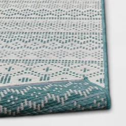 5' X 7' Tapestry Woven Outdoor Rug Aqua - Opalhouse™ -Opalhouse GUEST d89b2b6c 34c5 4db7 b760 30af76ec6a4a