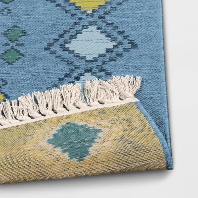 7'x10' Bright Moroccan Rectangular Woven Outdoor Area Rug Indigo - Opalhouse™ 3 7'x10' Bright Moroccan Rectangular Woven Outdoor Area Rug Indigo - Opalhouse™ - Image 3